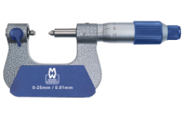 M&W MICROMETERS Screw Thread Micrometer
with Anvils 0-25mm